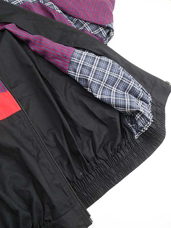 BALENCIAGA 18AW チェック切替ポプリンジップアップジャケット BALENCIAGA 18AW チェック切替ポプリンジップアップジャケット