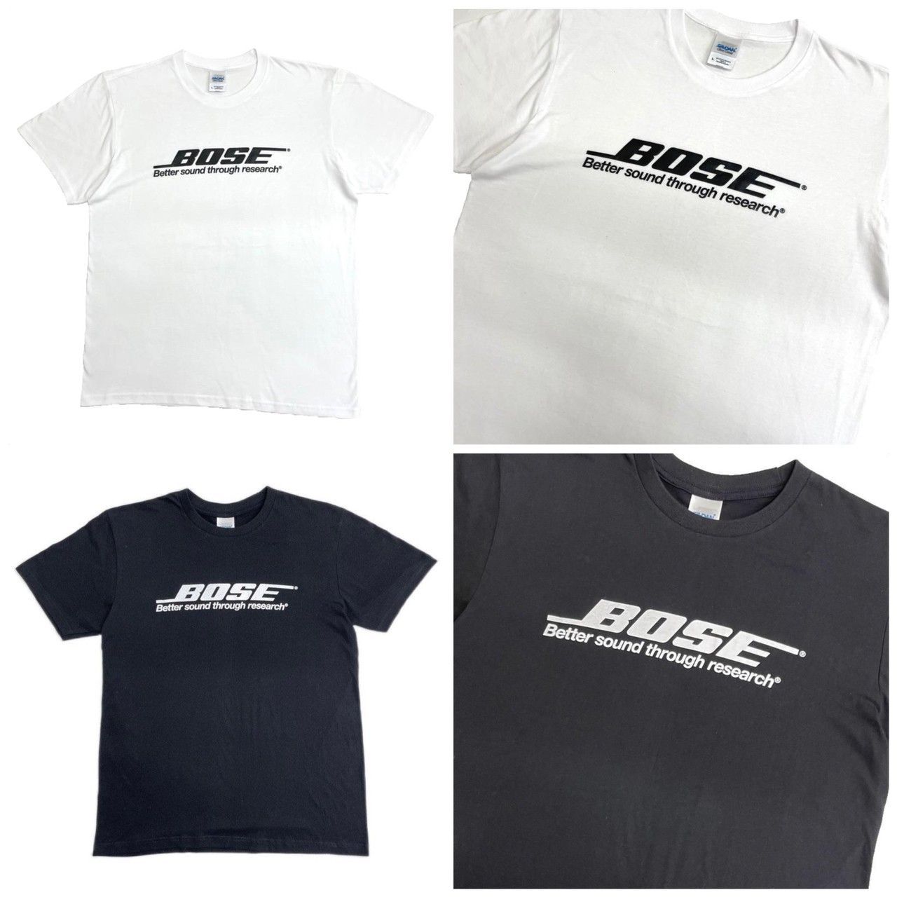 BOSE Tシャツ 半袖 ボーズ Better sound through research 企業 GILDAN