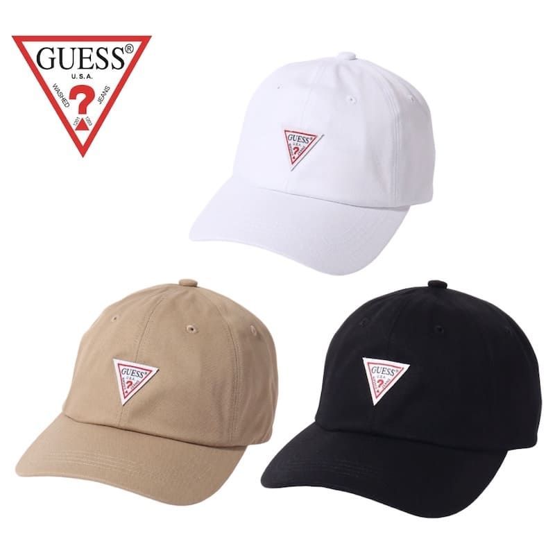 新品 GUESS ゲス CAP キャップ ローキャップ 帽子 刺繍 ロゴ 海外 ブランド メンズ レディース ユニセックス 白 ホワイト ベージュ 黒 ブラック