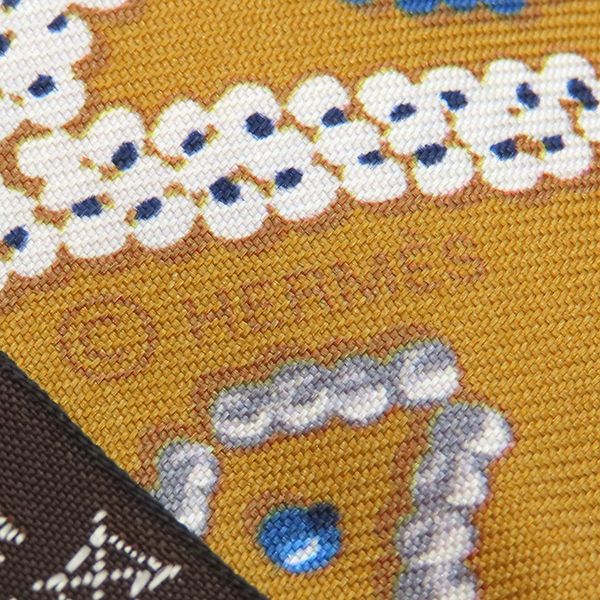 エルメス HERMES スカーフ ツイリー シルク ミール×ブルージーン