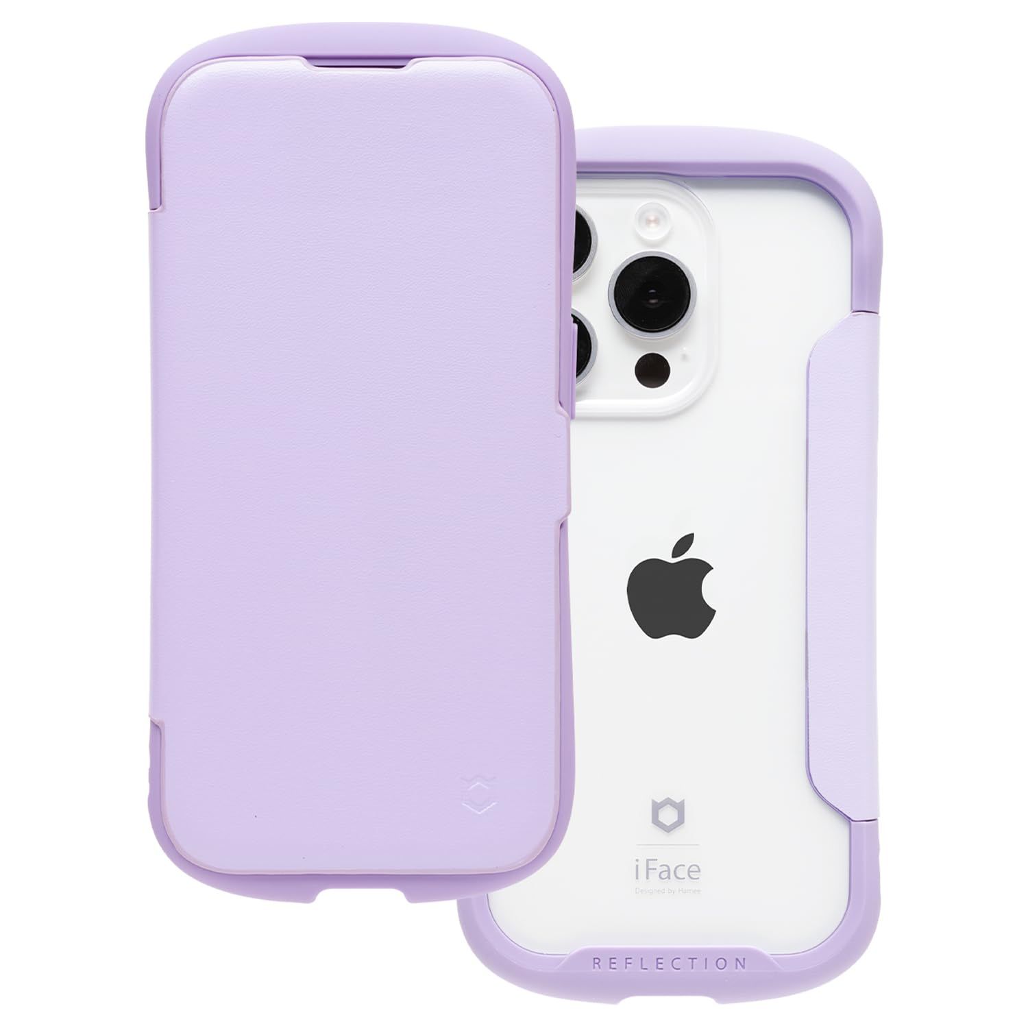 iFace Reflection iPhone 15 Pro ケース 手帳型 クリアケース (パープル)【 アイフェイス スマホケース 耐衝撃 iphone15pro アイフォン15プロ 手帳 ダイアリーケース カ [パープル] [iPhone 15 Pro]