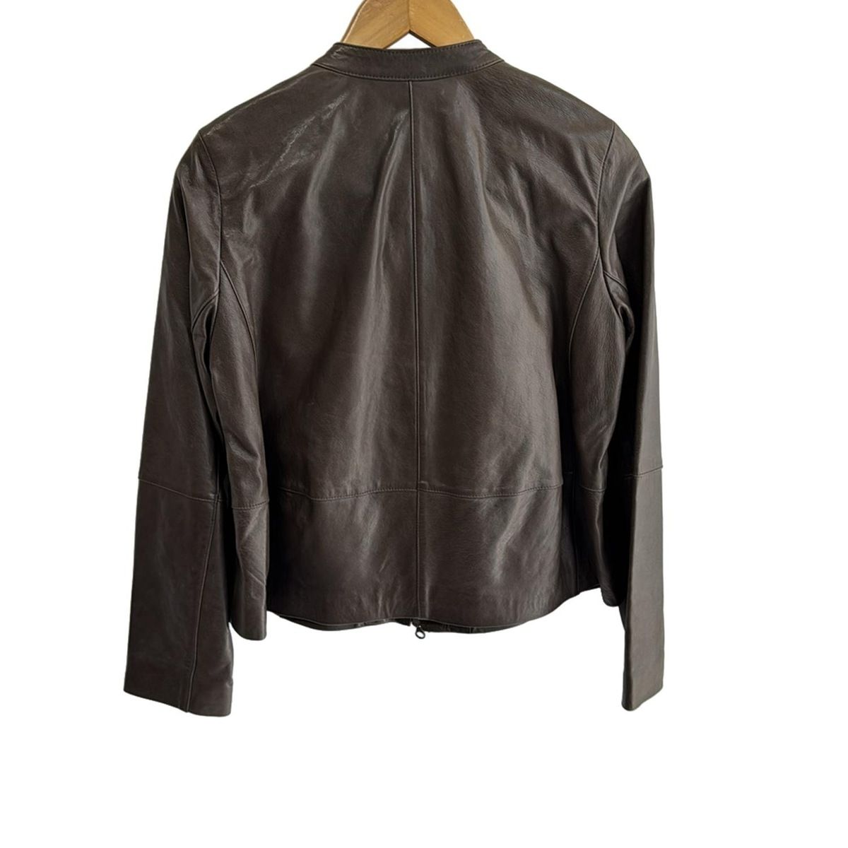 t.b ティービー センソユニコ ライダースジャケット サイズ38 M レディース - ダークブラウン 長袖 レザー ジップアップ 春 秋