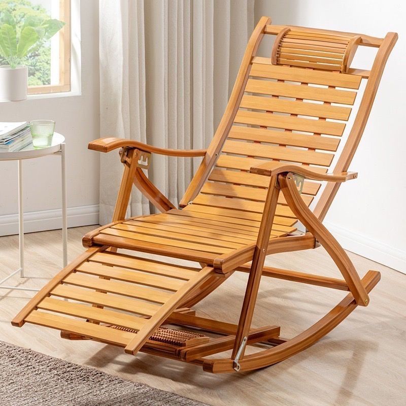 木製ロッキングチェア 籐椅子 多機能 ロッキング リクライニングチェア