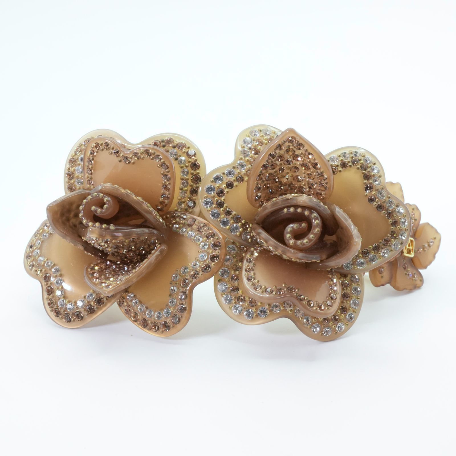 アレクサンドルドゥパリ カメリア 薔薇 フラワー ブラウン|25-1787L