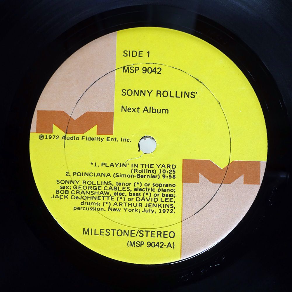 ジャンク US盤 SONNY ROLLINS/NEXT ALBUM/MILESTONE MSP9042 LP