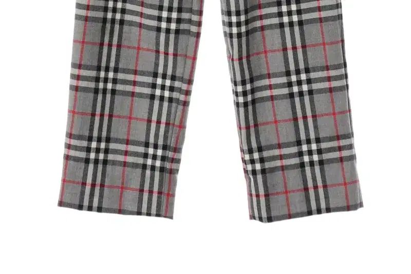 BURBERRY バーバリー WOMEN ー M ウール 100 ノヴァ チェック スラックス パンツ DECORATOM_COM_BR