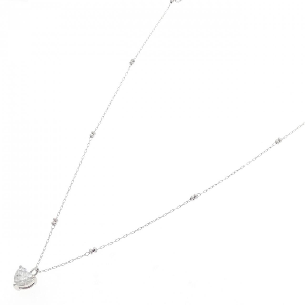 PT900/PT850 ハート ダイヤモンド ネックレス 0.45CT - メルカリ