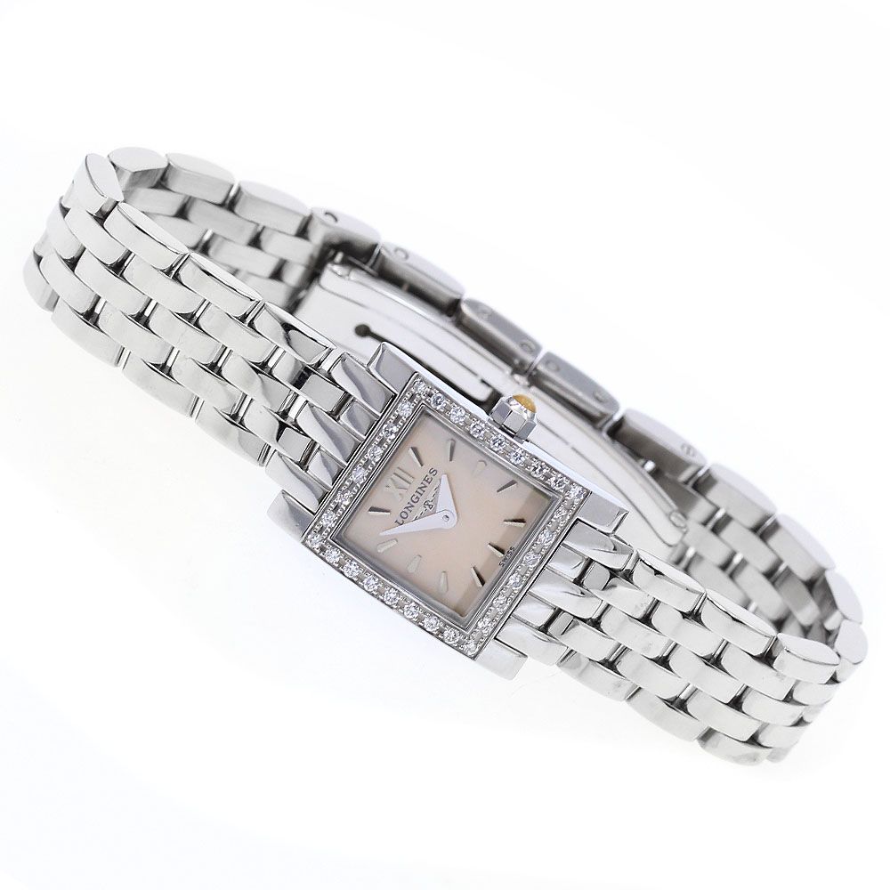 ロンジン ドルチェヴィータ ダイヤベゼル L5 166 0 クォーツ 電池交換