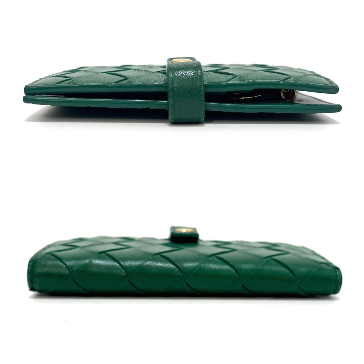 BOTTEGA VENETA キーケース 黒 緑 ボッテガヴェネタ (ボッテガ・ヴェネタ) キーケース メンズ イントレ