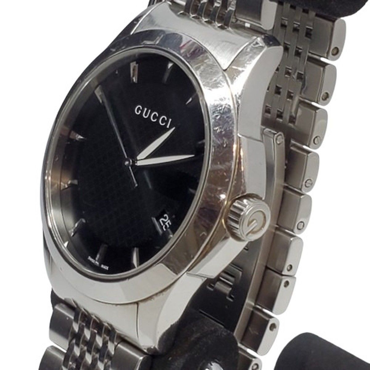 T*e様 GUCCI グッチ 126.4 タイムレス 腕時計 ブラック文字盤 不 GUCCI