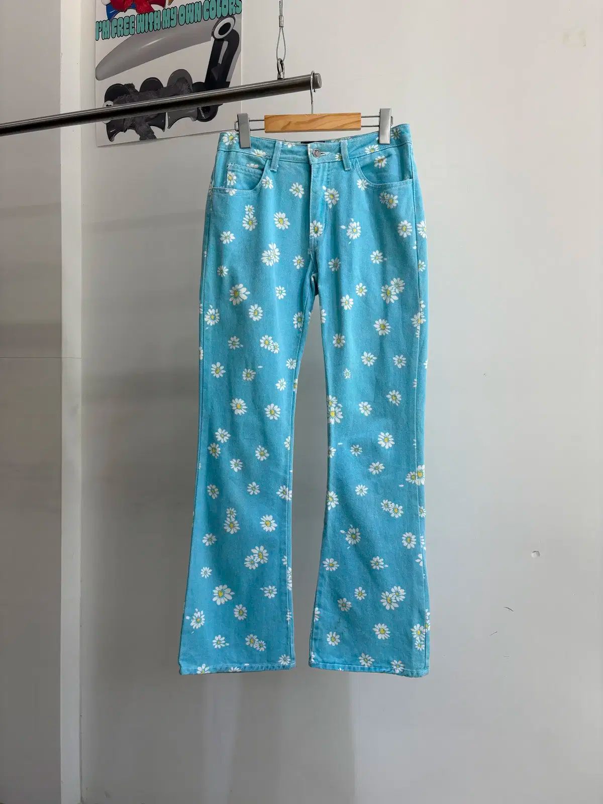 ヴィンテージ PARIS BLUE Made in USA デイジー ブーツカット パンツ