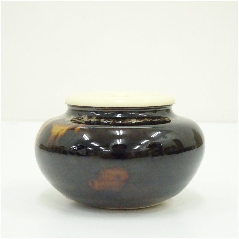 煎茶道具 染付 八角 茶心壺 村田亀水 京焼 茶道具 煎茶 陶芸 【