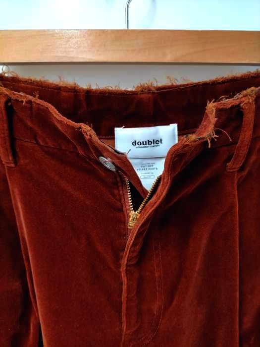 doublet ダブレット　21aw CUT OFF VELVET PANTS doublet ダブレット 21aw CUT OFF VELVET PANTS