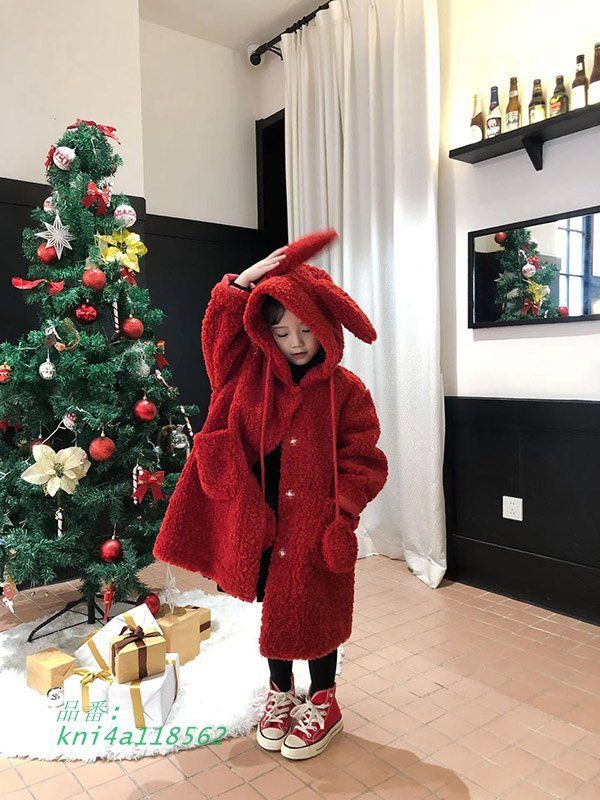 子供コート アウター 女の子 ガールズ 暖かい 長袖 130 100 厚手 レッド 娘 90 フード付き 秋冬 110 防風 可愛い 120 クリスマス kni4a118562 STEELWINDOWSANDDOORS_COM