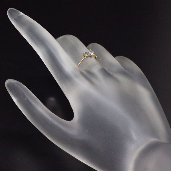 K18YG ブルートパーズ リング 0.24ct - メルカリ