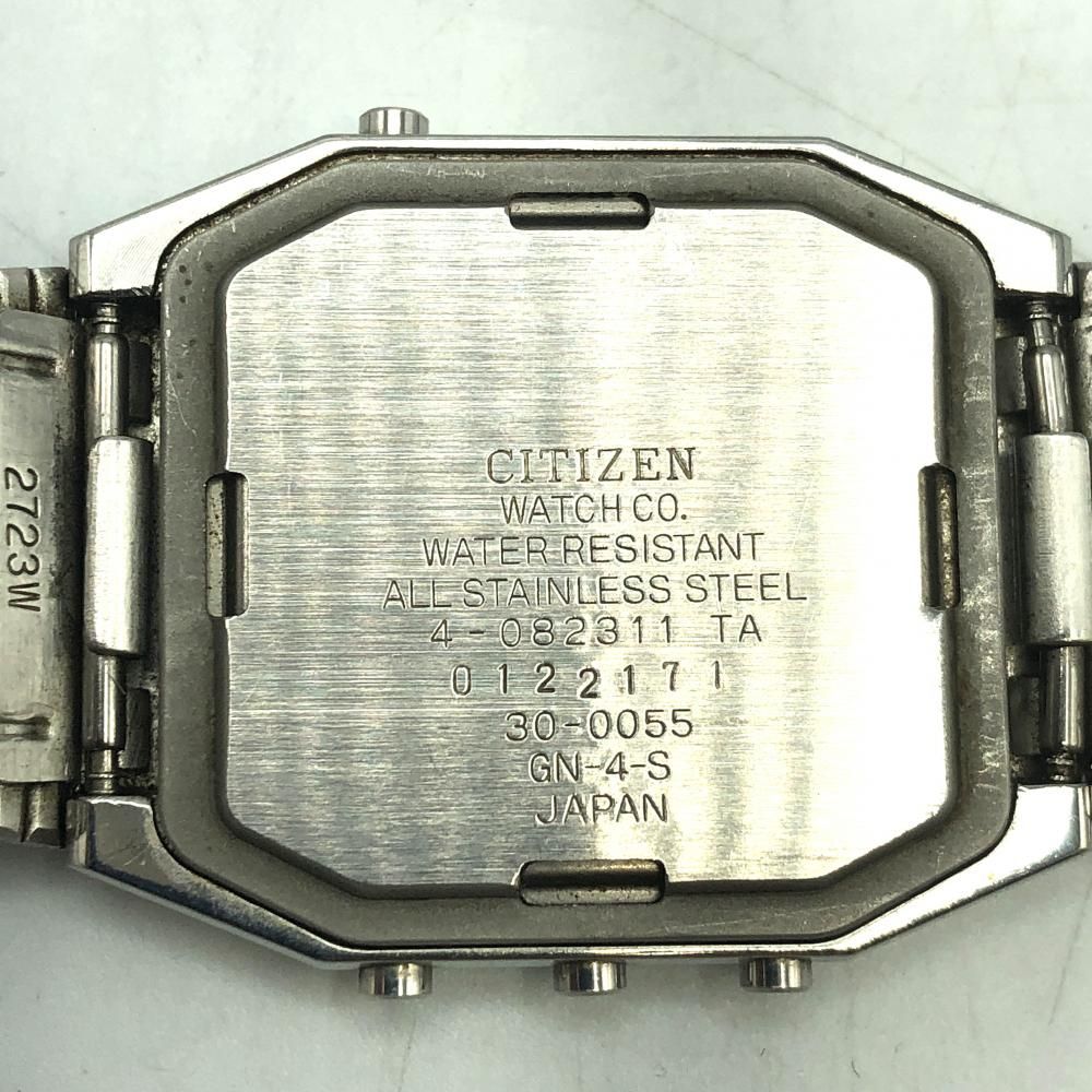 中古】CITIZEN 30-0055 ランサー アナデジ クォーツ 腕時計 シルバー