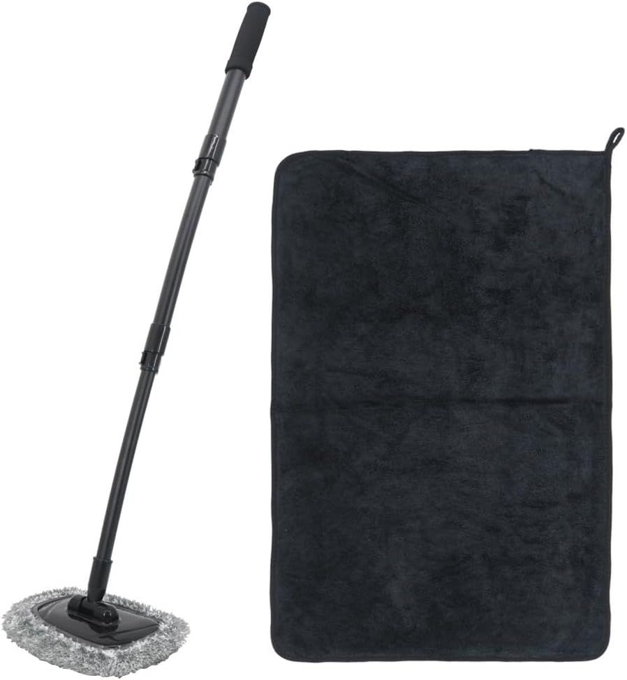 伸縮式洗車モップ＆大判タオルセット