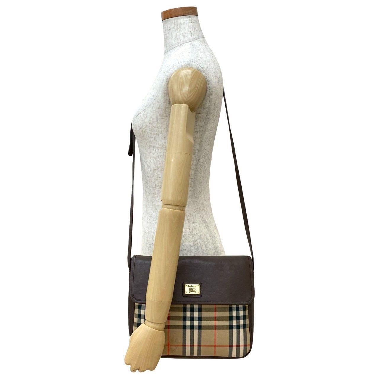 バーバリー✨️ショルダーバッグ シボ革 ノバチェック シャドーホース