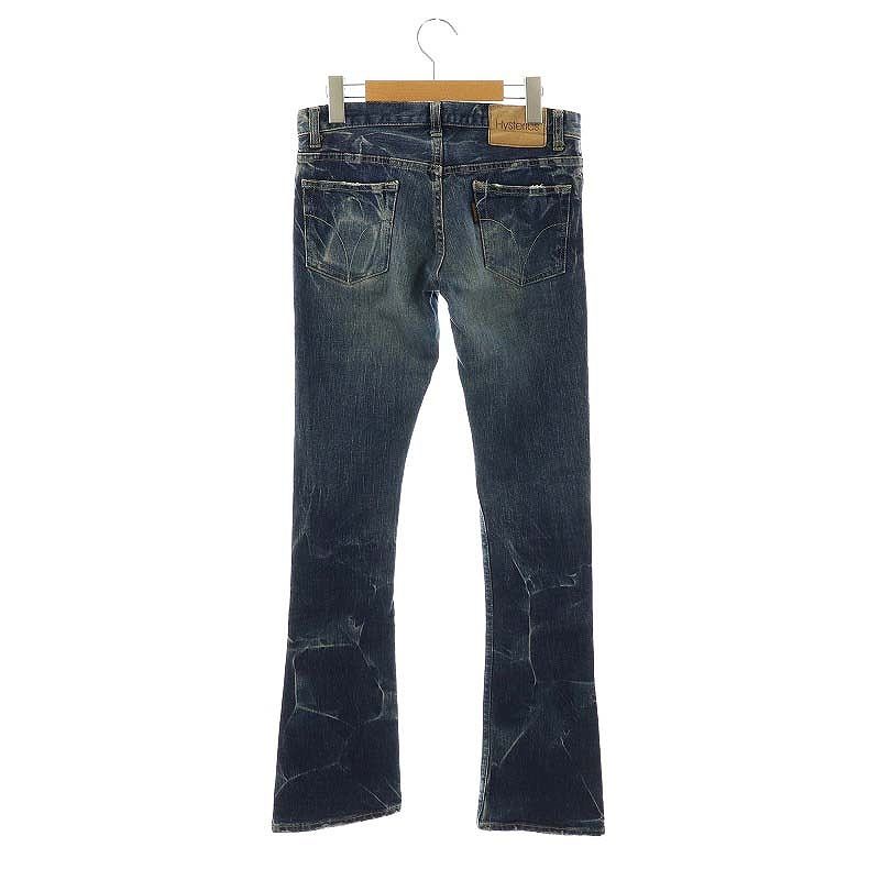 Hysterics ブーツカットデニム スタッズ付 ヒステリックス Hysterics USED加工 スタッズ ブーツカット
