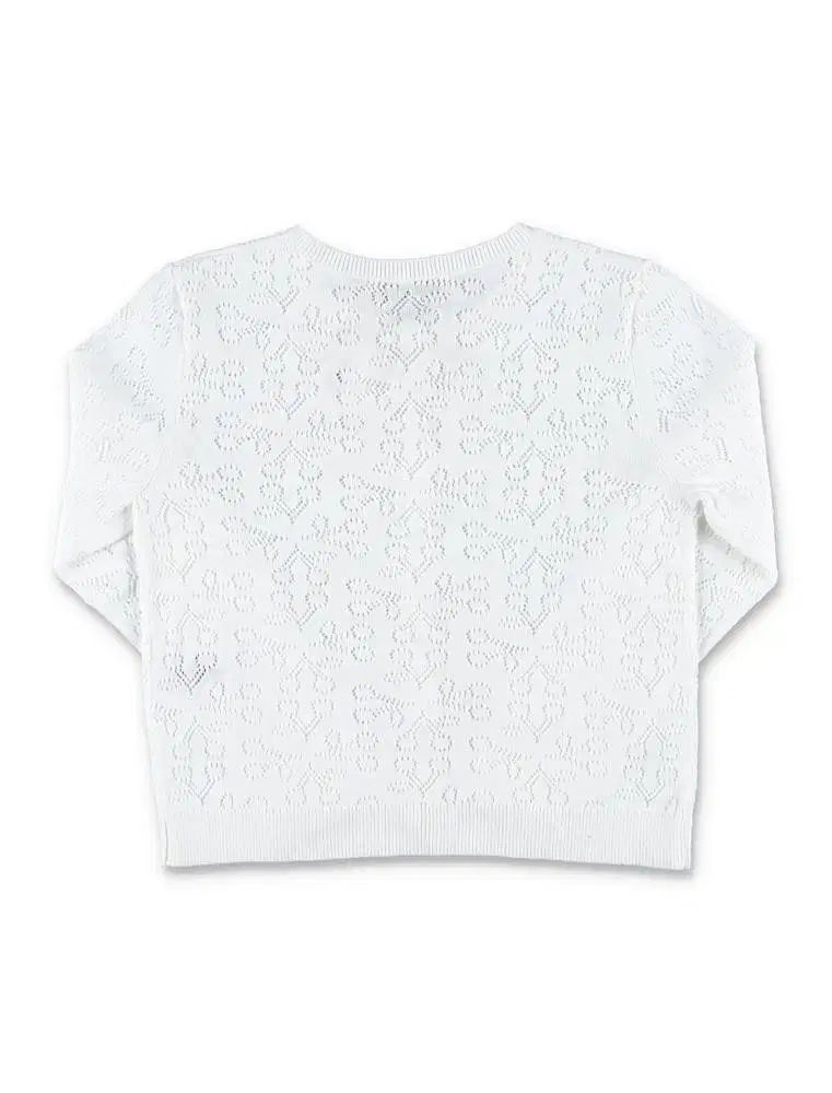 ボンポワン 白 さくらんぼ カーディガン 12A サイズ