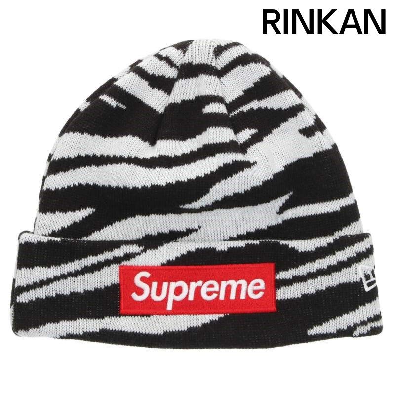 シュプリーム ×ニューエラ New Era  22AW  New Era Box Logo Beanie Zebra ボックスロゴビーニーゼブラニットキャップ メンズ 【2/27～3/18 タイムセール】