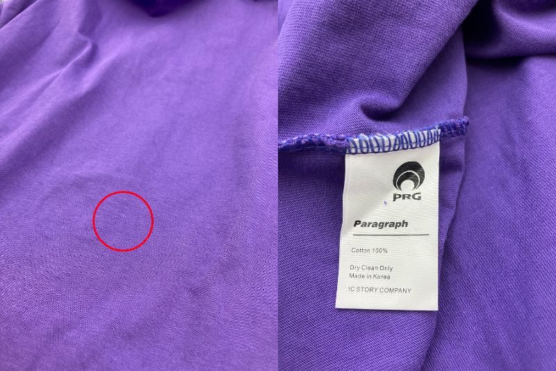 Paragraph パラグラフ 発砲プリント Tシャツ 中古4