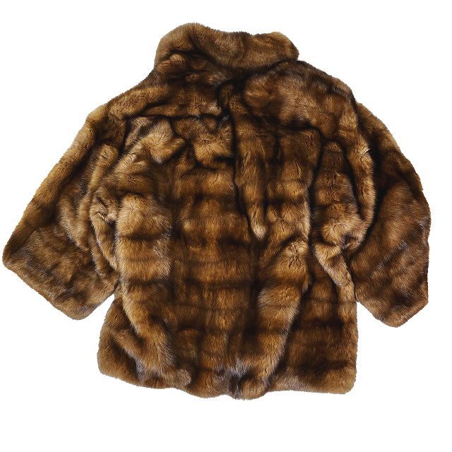 【美品】FENDI 半コート FENDI フェンディ FFロゴ ミンクポケット ダブルウールコート