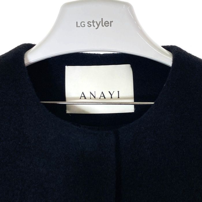 ☆ANAYI アナイ アンゴラビーバー ポケットファー ノーカラーコート