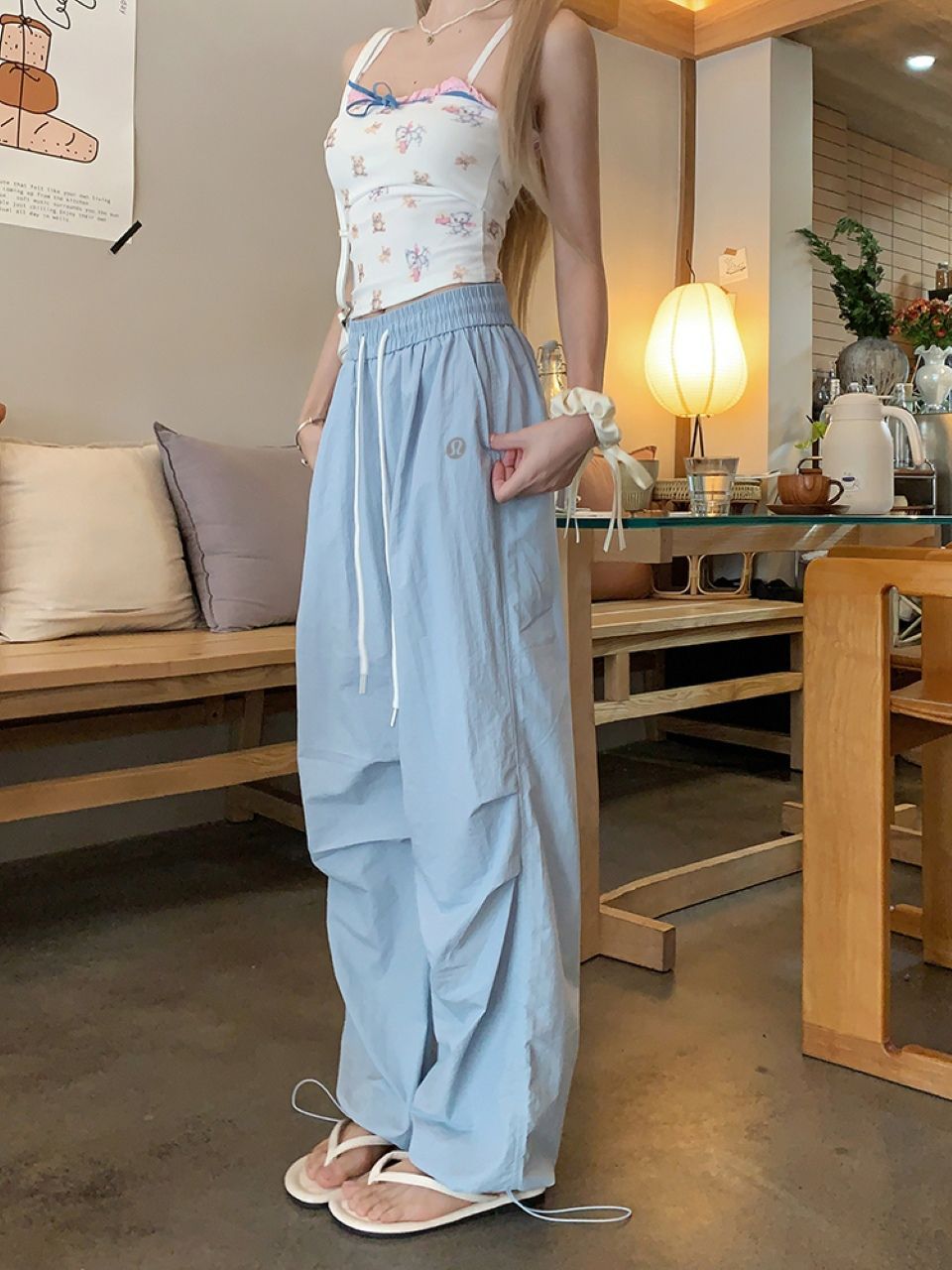 Lululemon 25SS 夏ファッション ブルー クイックドライ カジュアル スウェットパンツ