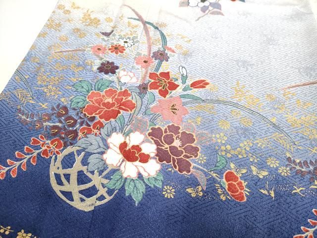 正規品，新作 平和屋着物■訪問着　鳳凰破れ色紙重ね枝花文　暈し染め　金彩　正絹　逸品　CAAV2414ev