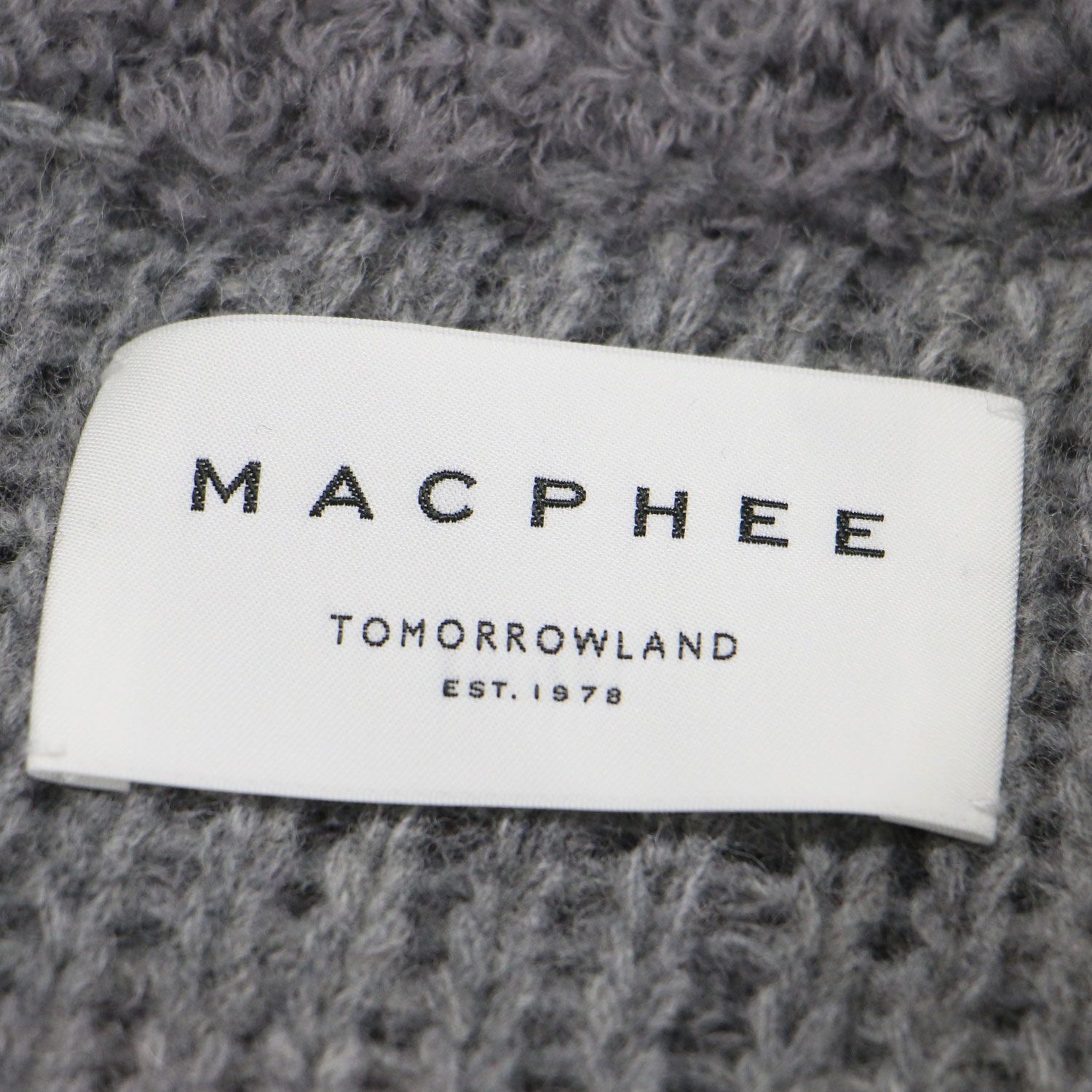 MACPHEE - 【美品】MACPHEE マカフィー ベスト グレー サイズ:S(9号) / 24秋冬 ムートン ジップアップ ベスト / ニット ショート丈 スタンドカラー ウール / アウター【レディース】【中古】 美品】MACPHEE マカフィー ベスト グレー サイズ:S(9号) / 24秋冬