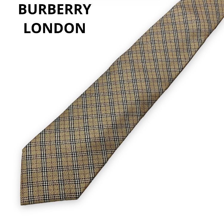 70％OFF】 BURBERRY バーバリー ネクタイ チェック柄 ベージュ asakusa