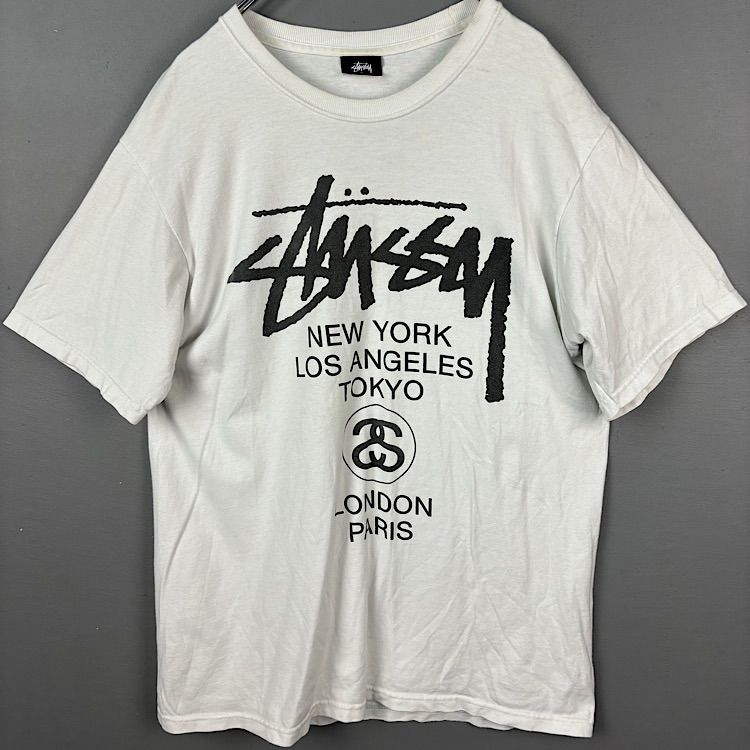 STUSSY World Tour ステューシー ワールドツアー 半袖 Tシャツ 両面 