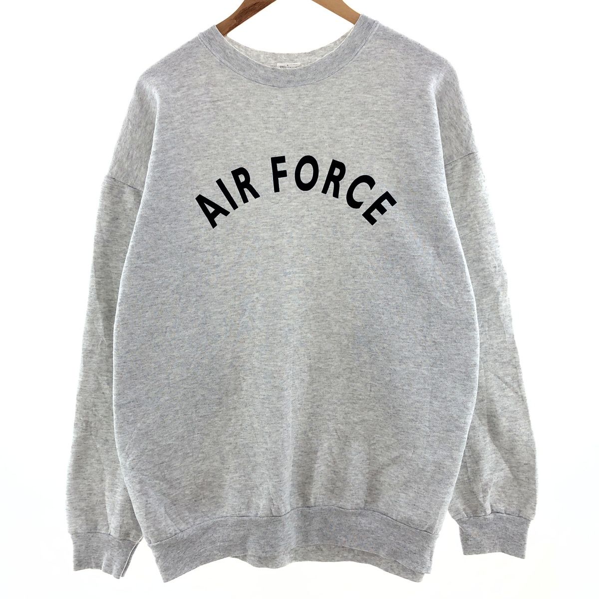 古着 U.S.AIR FORCE プリントスウェットシャツ トレーナー USA製 メンズL/eaa381563