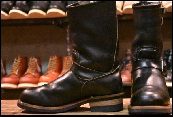 【7.5D 良品 PT91プリント】レッドウィング 2268 エンジニア 黒 ブラッククローム スチールトゥ ブーツ redwing HOPESMORE【EG171】