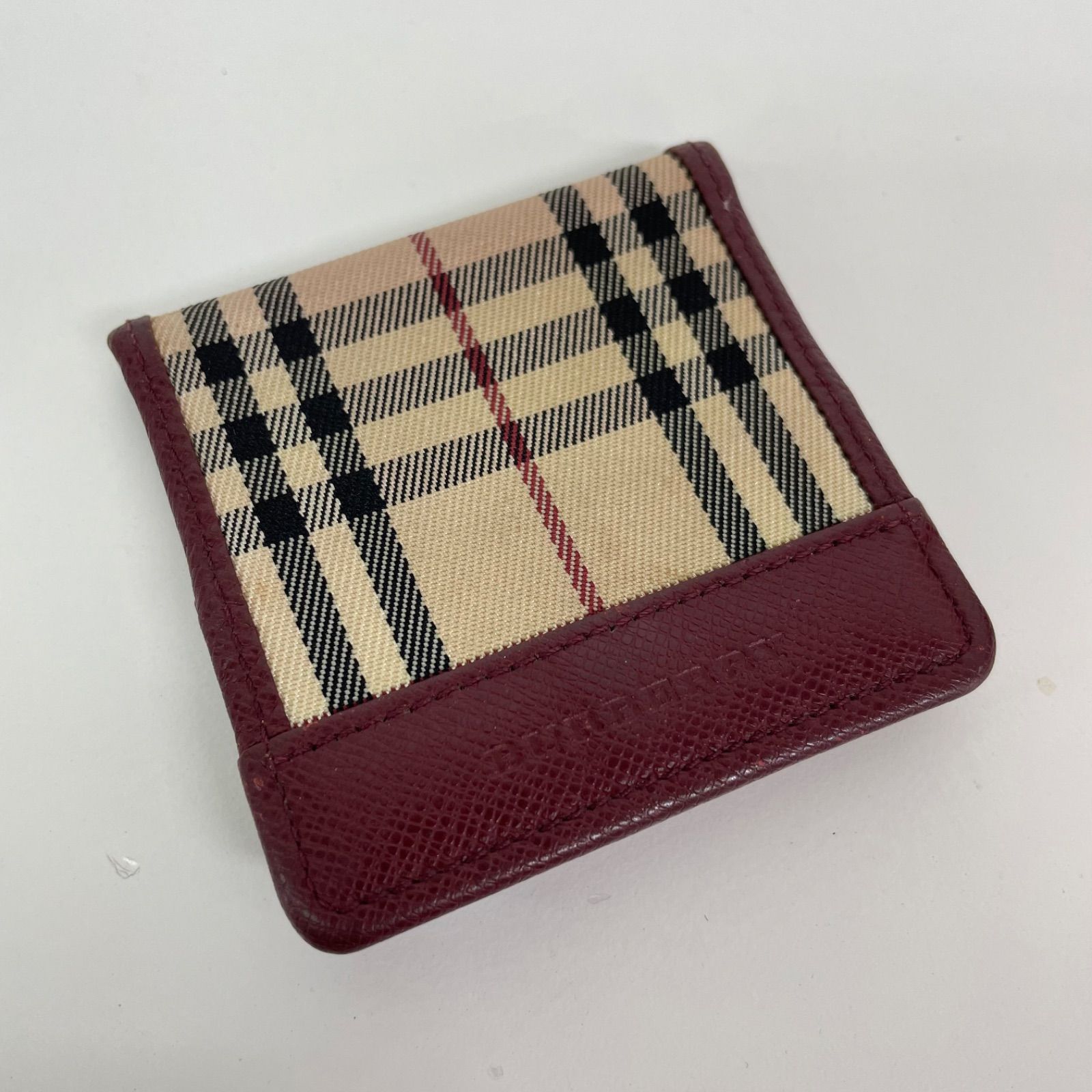 BURBERRY バーバリー ノバチェック キャンバス レザー ベージュ 