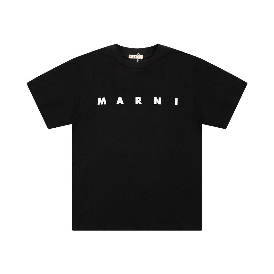 Marni マル二 Tシャツ 春夏 男女兼用 黒