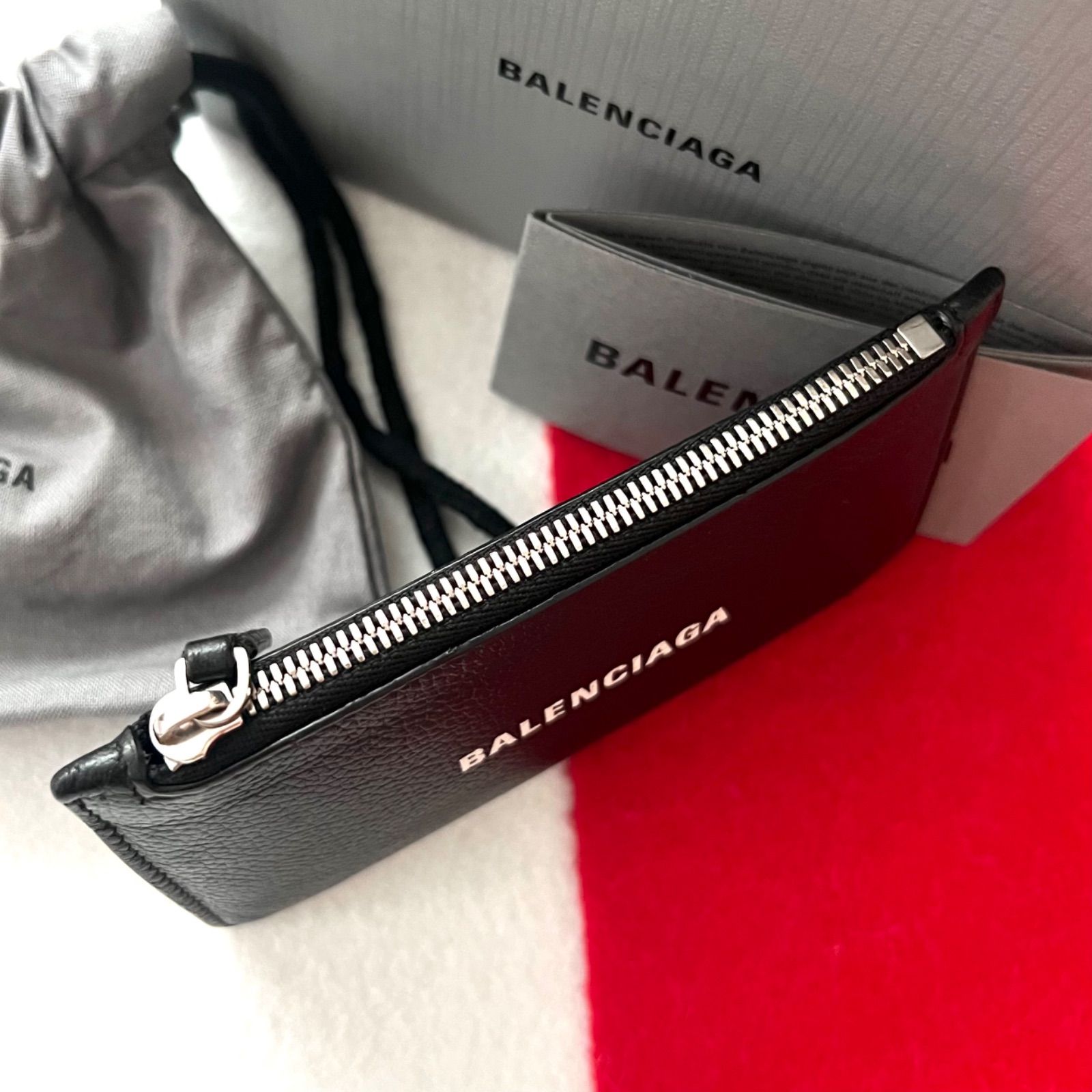 美品】バレンシアガ カードケース 分厚い 名刺入れ【箱・巾着付き 