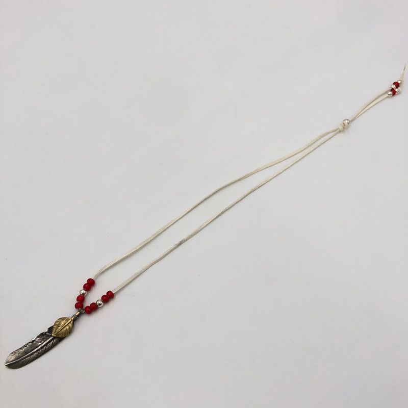 TADY＆KING タディアンドキング 特大ハートK18フェザー tkgh-067 ビーズカスタムネックレス アクセサリー ネイティブジュエリー 191-250430-kk-03-tei