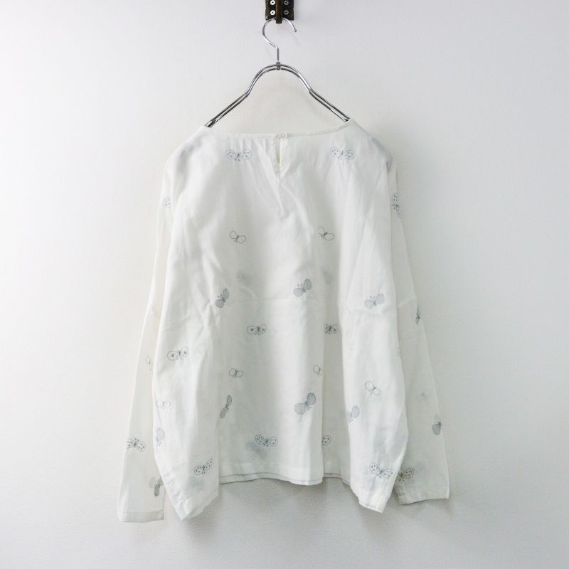 ミナペルホネン choucho カットソー ブラウス 38 ミナペルホネン mina perhonen choucho ブラウス 38/ホワイト 刺繍