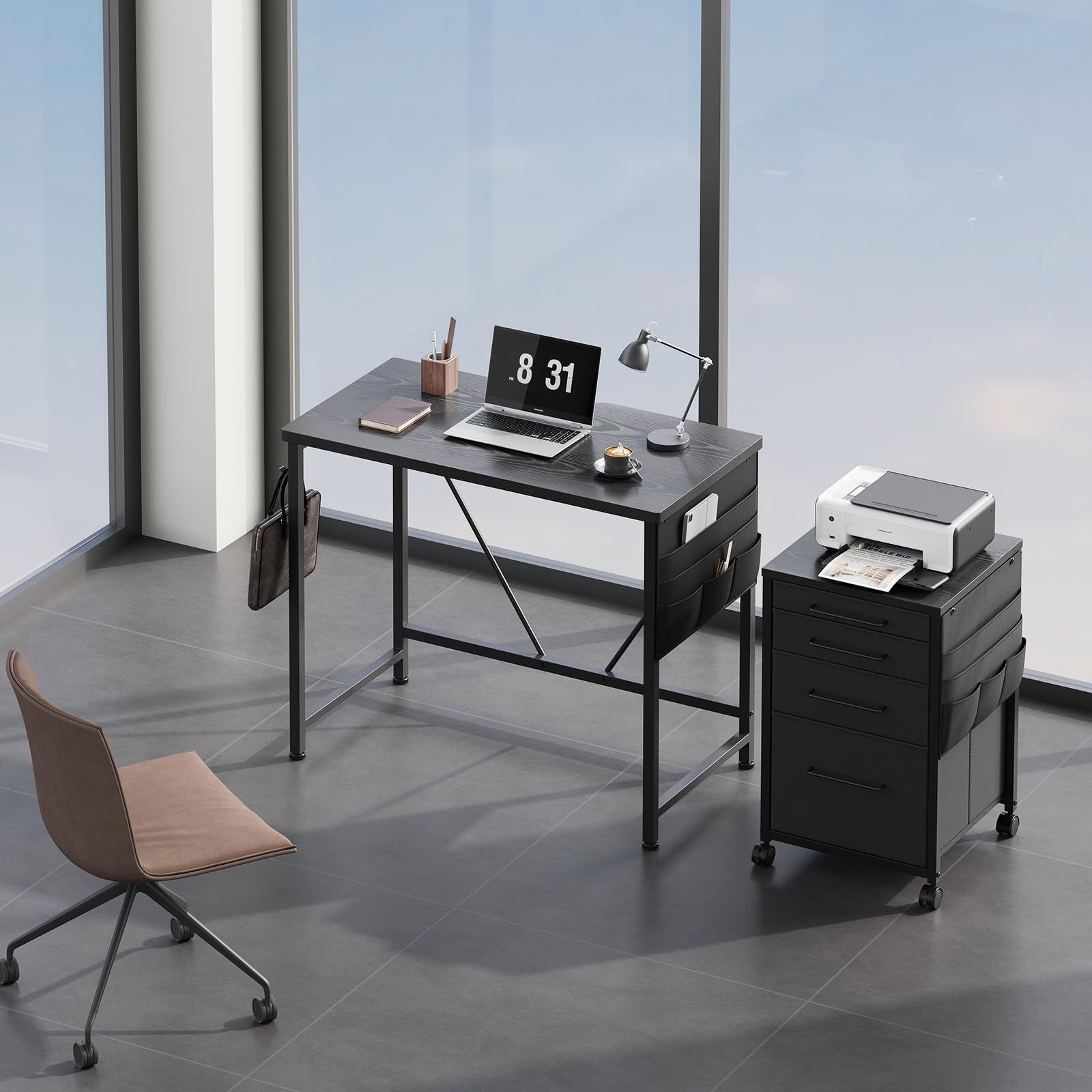 ハンドメイド パソコンラック (ダークチーク色) ハンドメイド パソコン