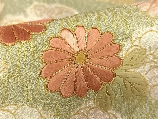 平和屋着物●訪問着　駒刺繍　絞り　舞花文　金彩　正絹　逸品　未使用　AABC0128zg 平和屋着物○訪問着 駒刺繍 絞り 舞花文 金彩 正絹 逸品 未使用