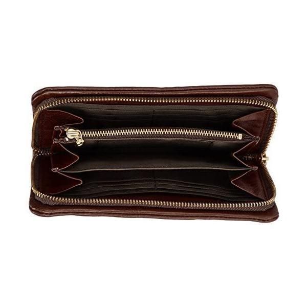 [リー]長財布 高級イタリアンソフトレザー ラウンドファスナー ブラウン リー] 小銭入れ 高級イタリアンソフトレザー ラウンドファスナー