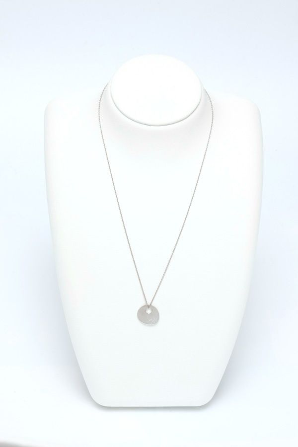 デビアス / DE BEERS ネックレス K18WG ダイヤモンド 2P 42 cm 【中古  