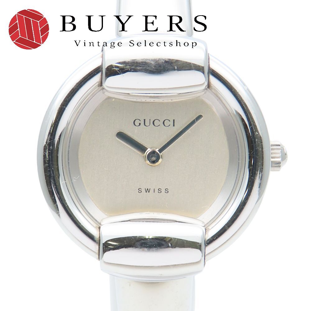 GUCCI 1400 L ステンレススチール 時計。ジャンク品 中古】 グッチ 腕時計 1400L ステンレススチール シルバー 文字