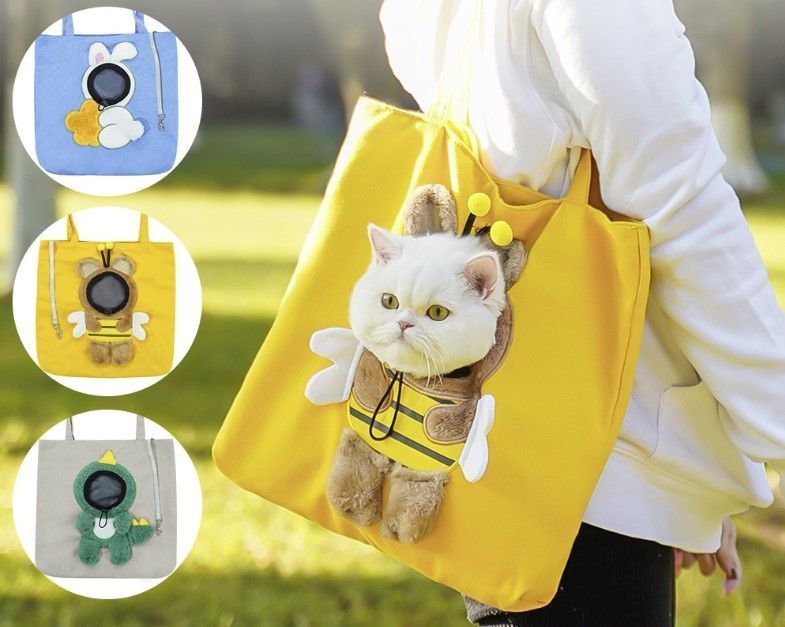 猫 犬 散歩 外出 旅行 顔出しトートバッグ 顔出しキャンバス キャリー 