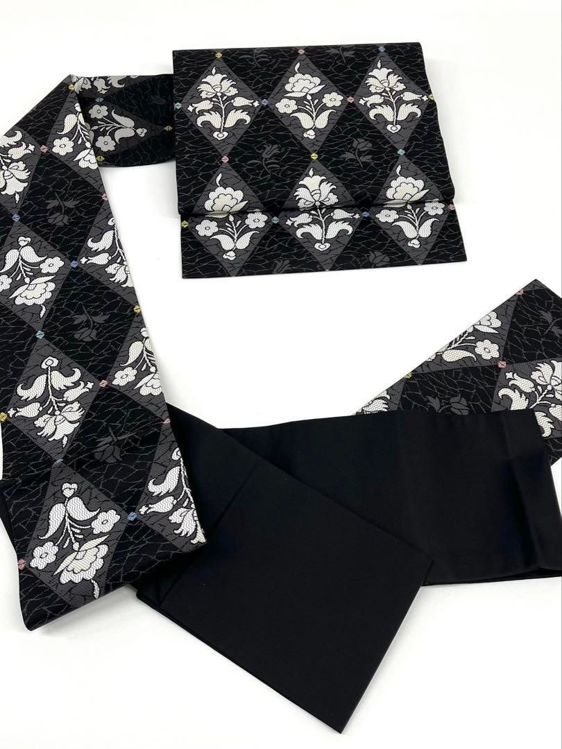 ⑤④⑥胡蝶蘭 西陣織 高級 名古屋帯 黒地 正絹 西陣織正絹黒共名古屋帯「さや型」 | すべての商品 | きものサロン