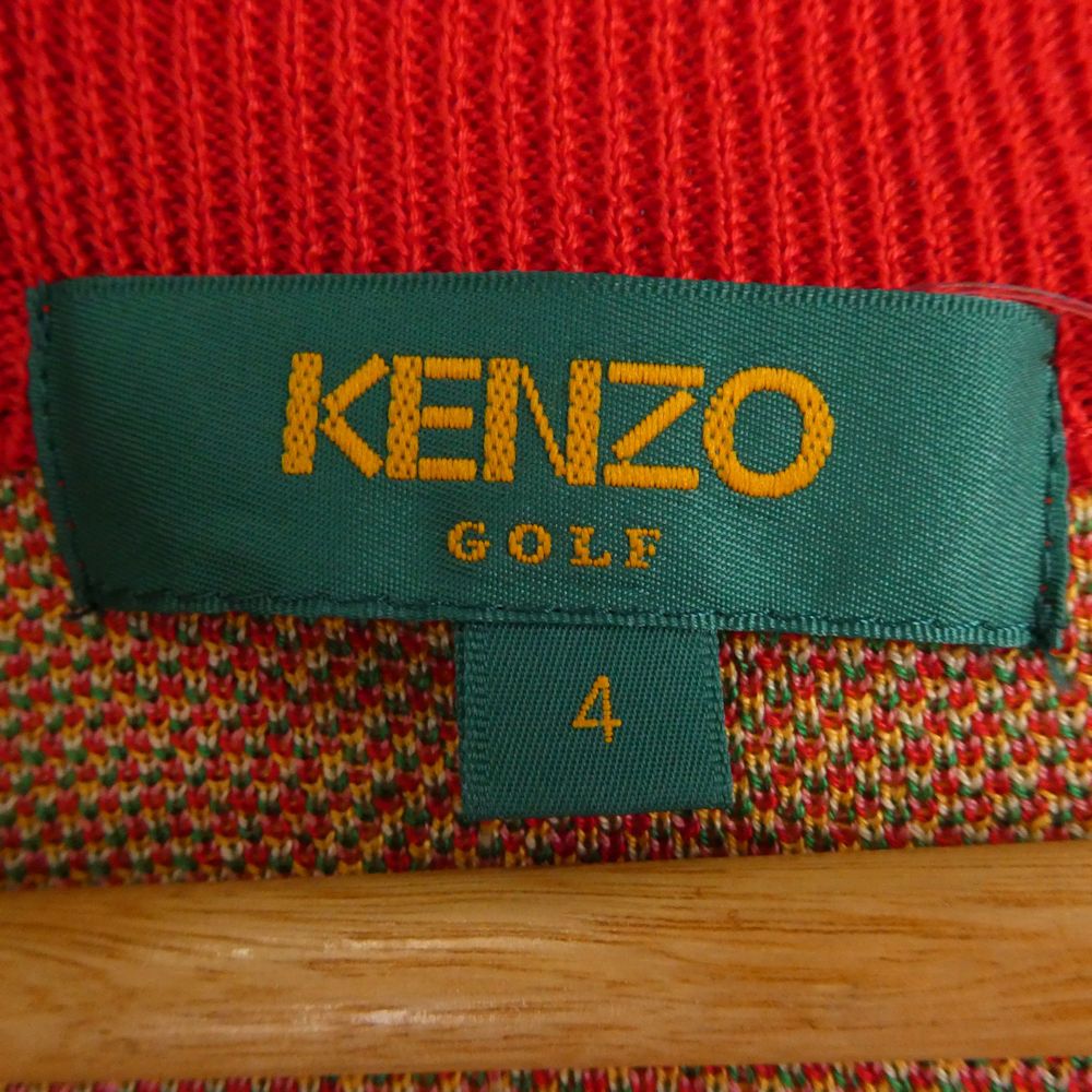 美品 KENZO ケンゾー GOLF ニットベスト 4 コットン ゴルフ