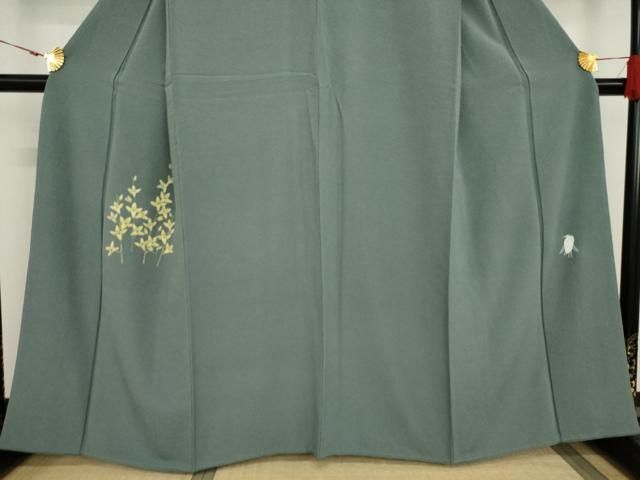 平和屋着物□極上 東京友禅 菅有鬼一 付下げ 白鷺 手描き 蔦