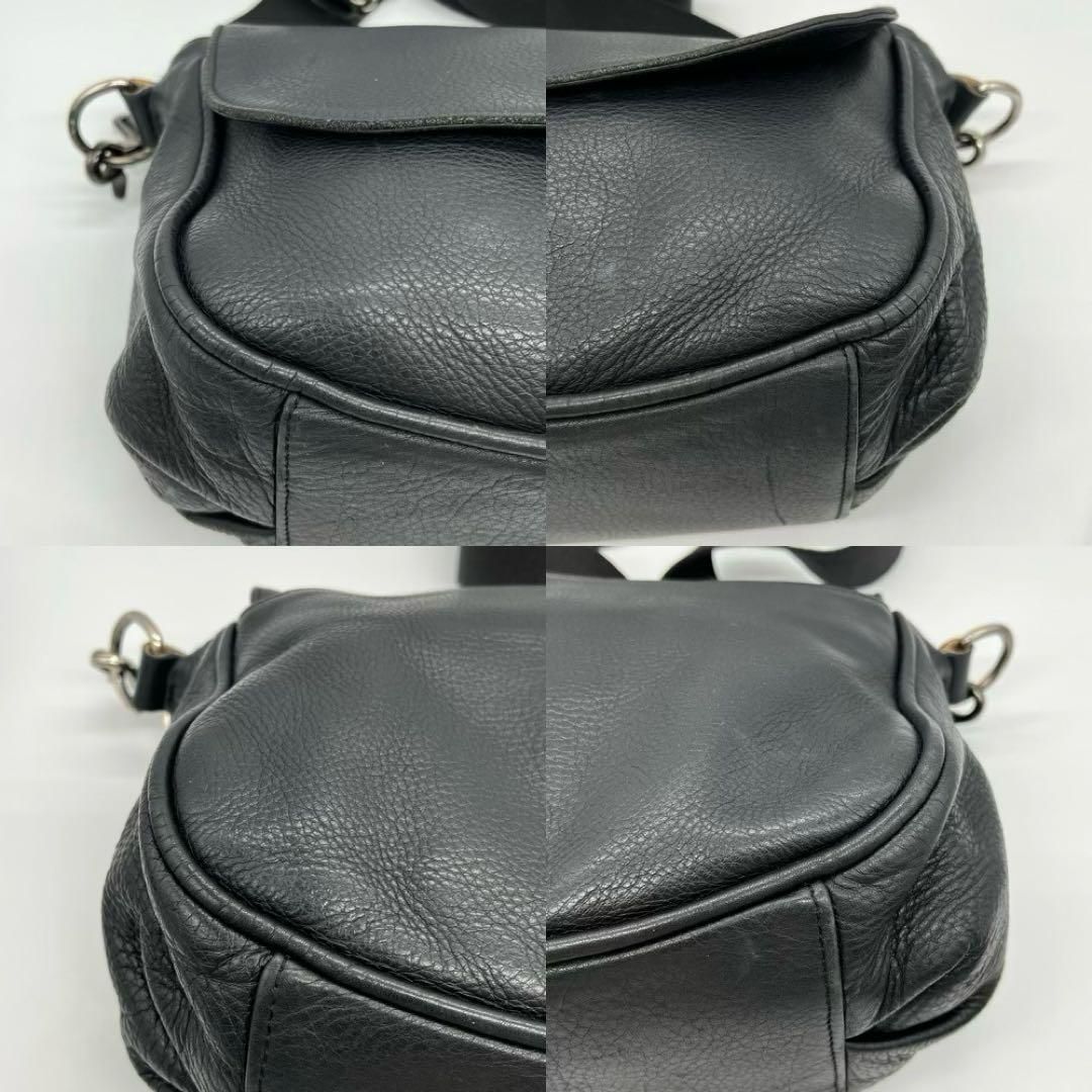 【良品】Vivienne オールレザー フラップバッグ ショルダーバッグ 良品】Vivienne オールレザー フラップバッグ ショルダーバッグ